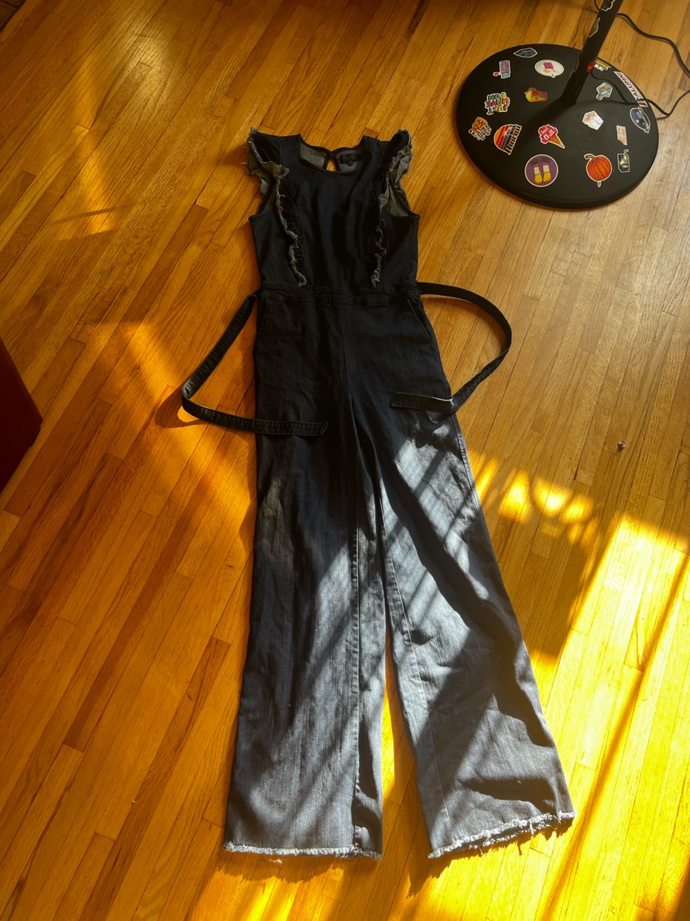 Rachel Roy Dark Denim Wide Leg Jumpsuit